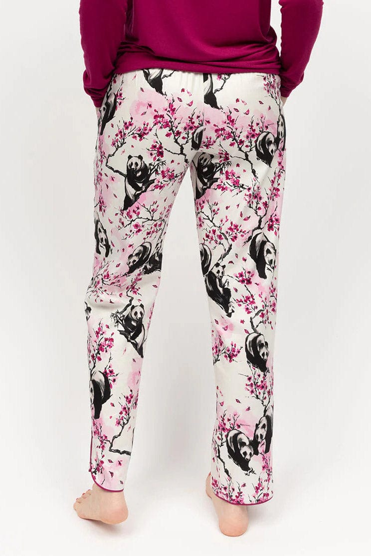 Cyberjammies Penelope Panda Print Pyjama Trousers - White