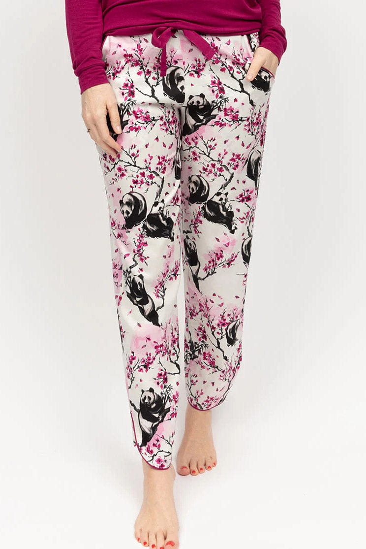 Cyberjammies Penelope Panda Print Pyjama Trousers - White