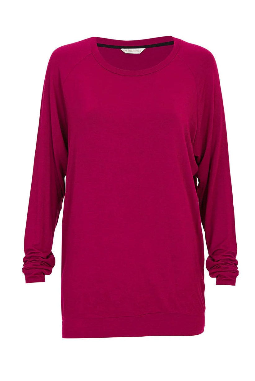 Cyberjammies Penelope Slouch Jersey Pyjama Top - Berry