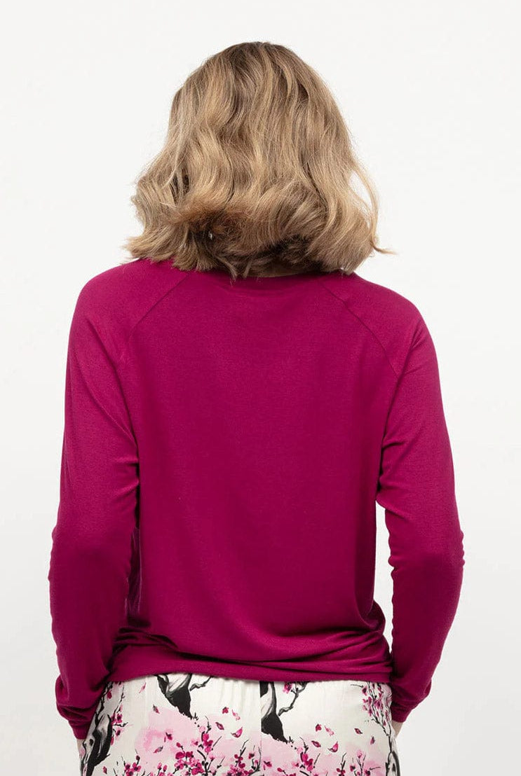 Cyberjammies Penelope Slouch Jersey Pyjama Top - Berry