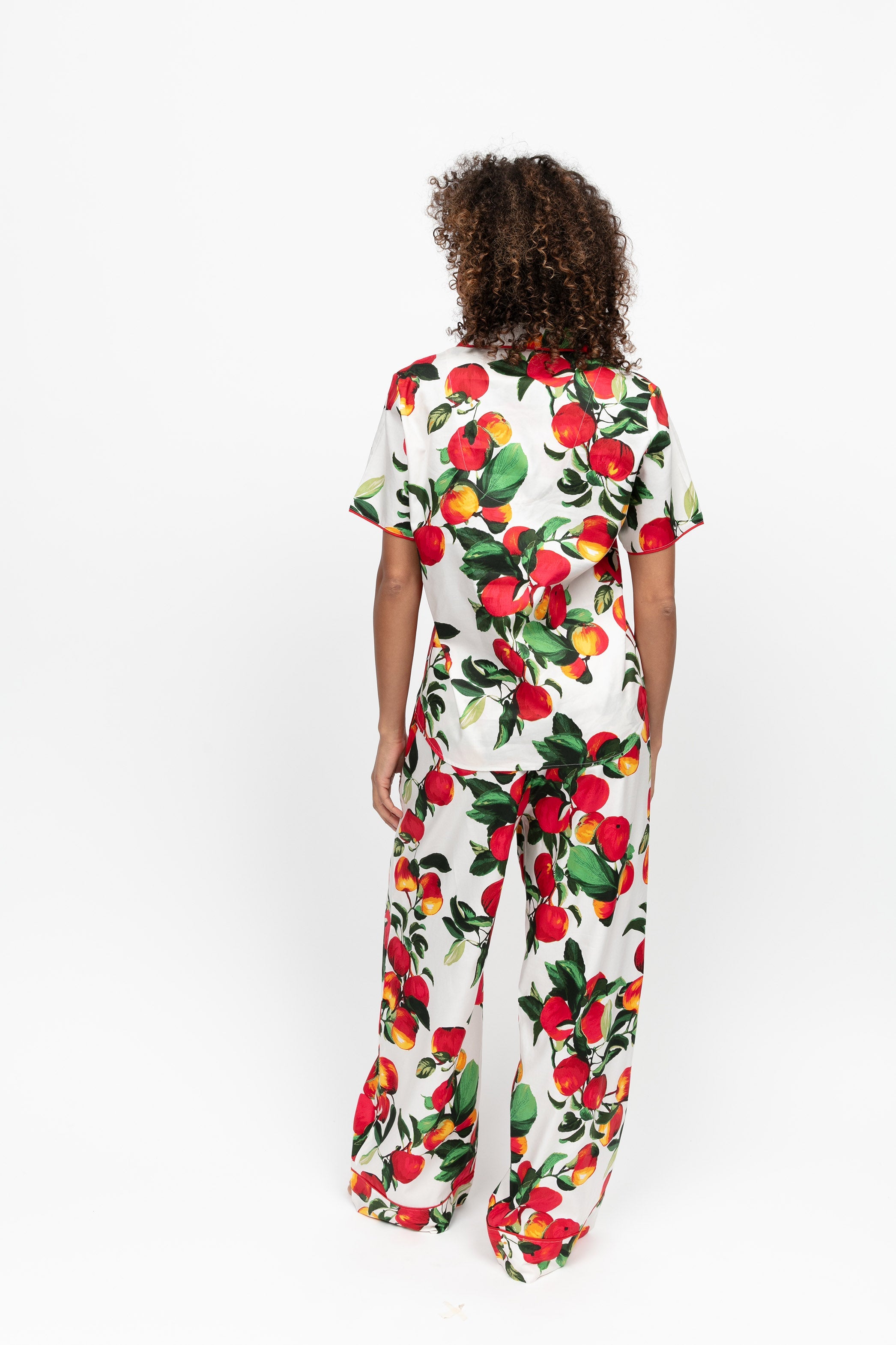 Cyberjammies Tara Apple Wide Leg Pyjama Set - Red