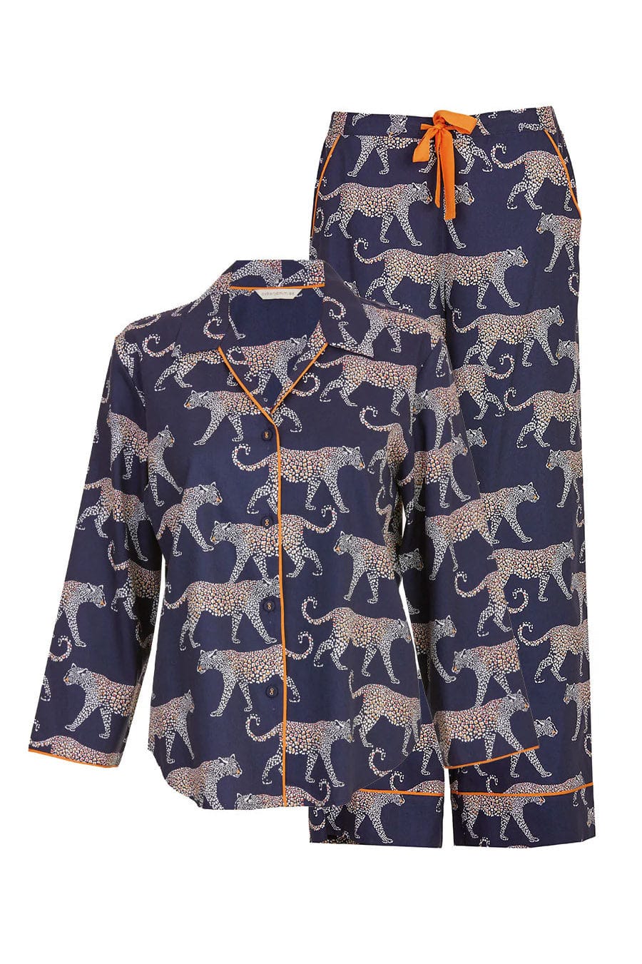 Cyberjammies Taylor Leopard Print Pyjama Set - Navy