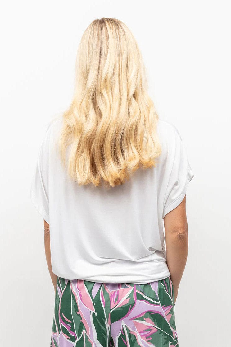 Cyberjammies Valentina Plain Slouch Jersey Pyjama Top - White