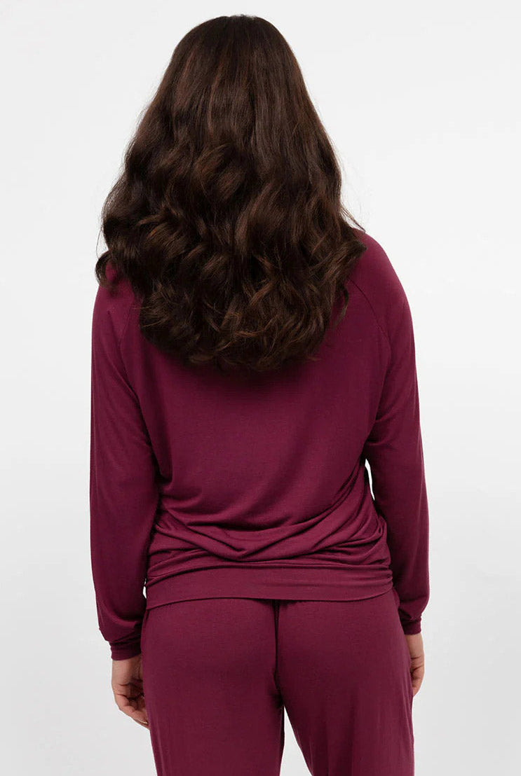 Cyberjammies Yasmin Slouch Jersey Pyjama Set - Ox Blood