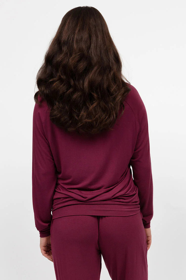 Cyberjammies Yasmin Slouch Jersey Pyjama Set - Ox Blood