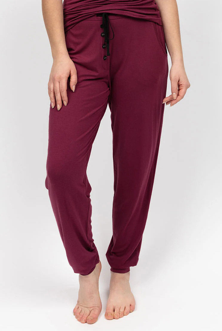 Cyberjammies Yasmin Slouch Jersey Pyjama Set - Ox Blood