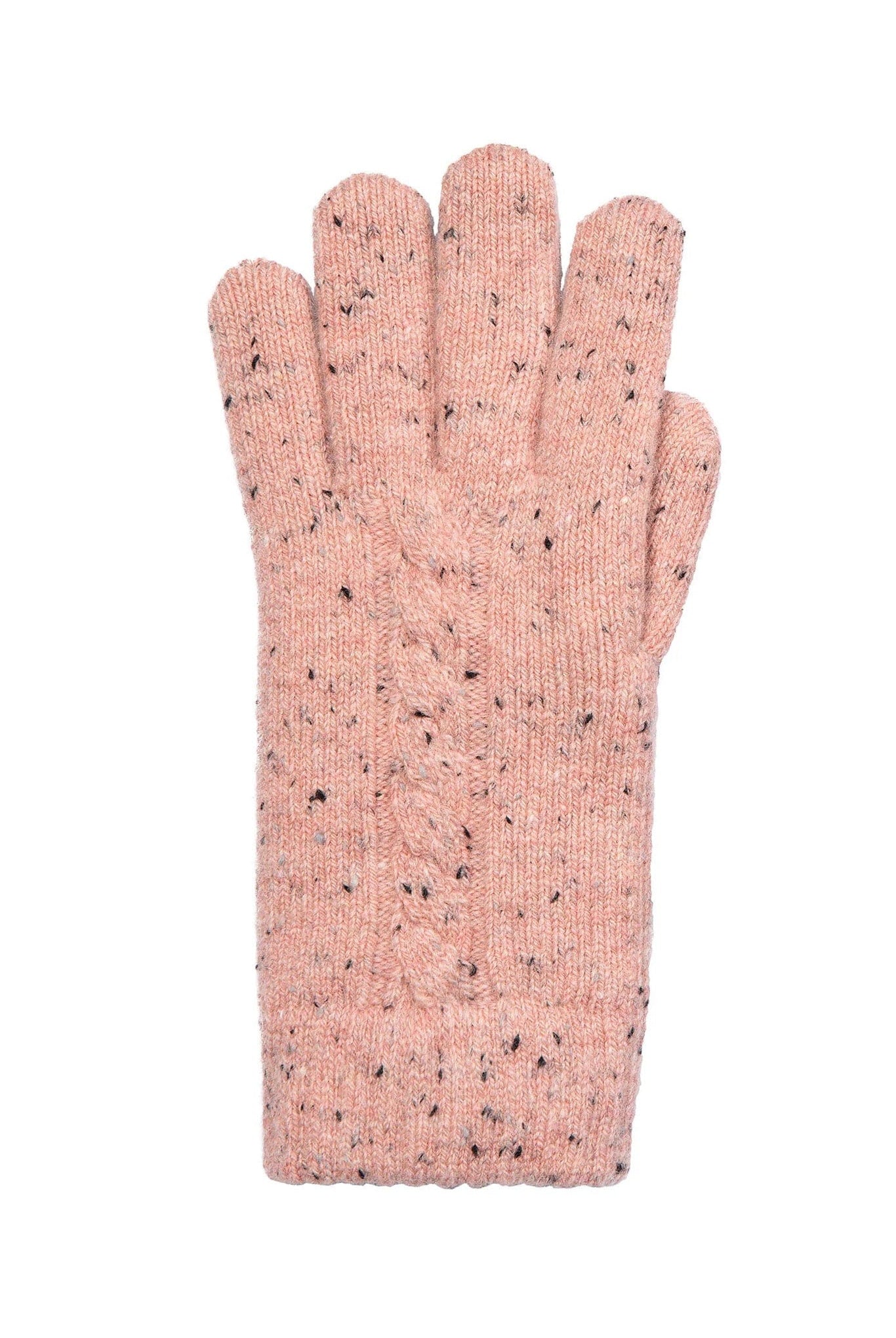 Dents Cable Knit Marl Gloves - Powder Pink 6-3278_POWDERPINK_OS