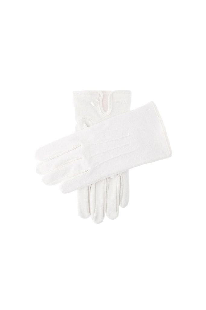 Dents Curzon Plain Cotton Gloves - White