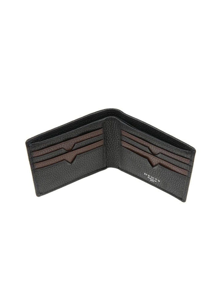 Dents Derwent Pebble Grain Leather Billfold RFID Wallet - Black/Brown 23-5543_BLACKBROWN_OS