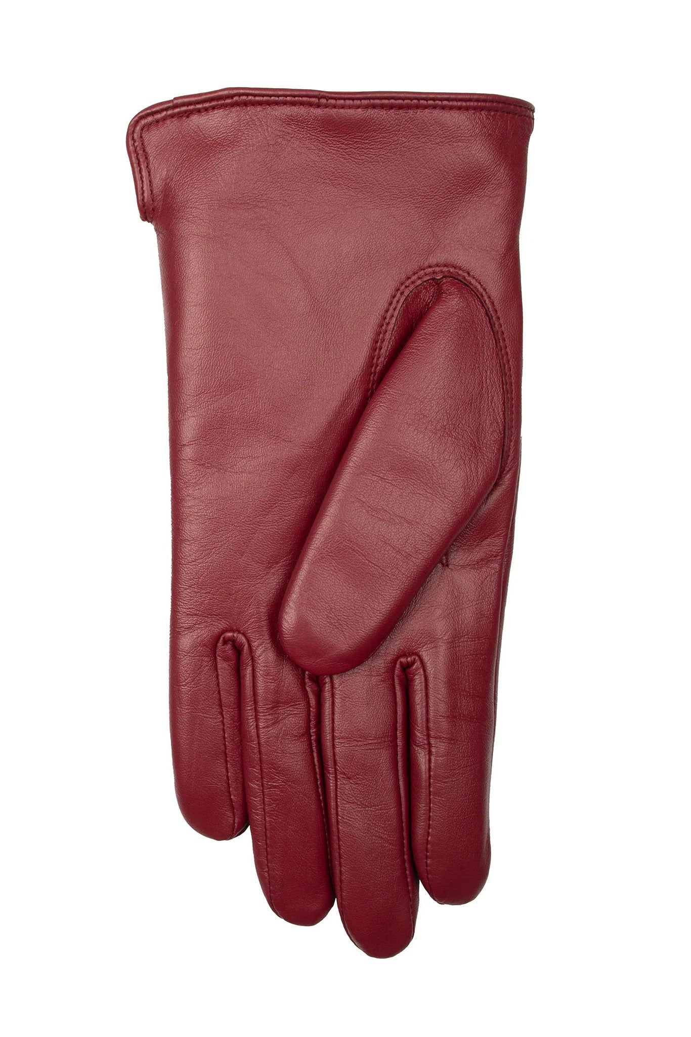 Dents Faux Fur-Lined Touchscreen Leather Gloves - Claret