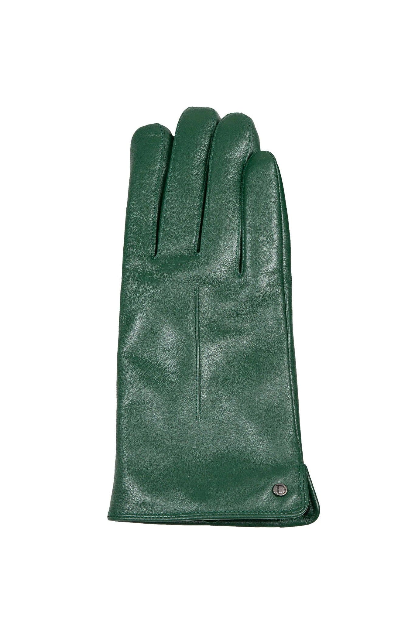 Dents Faux Fur-Lined Touchscreen Leather Gloves - Forest