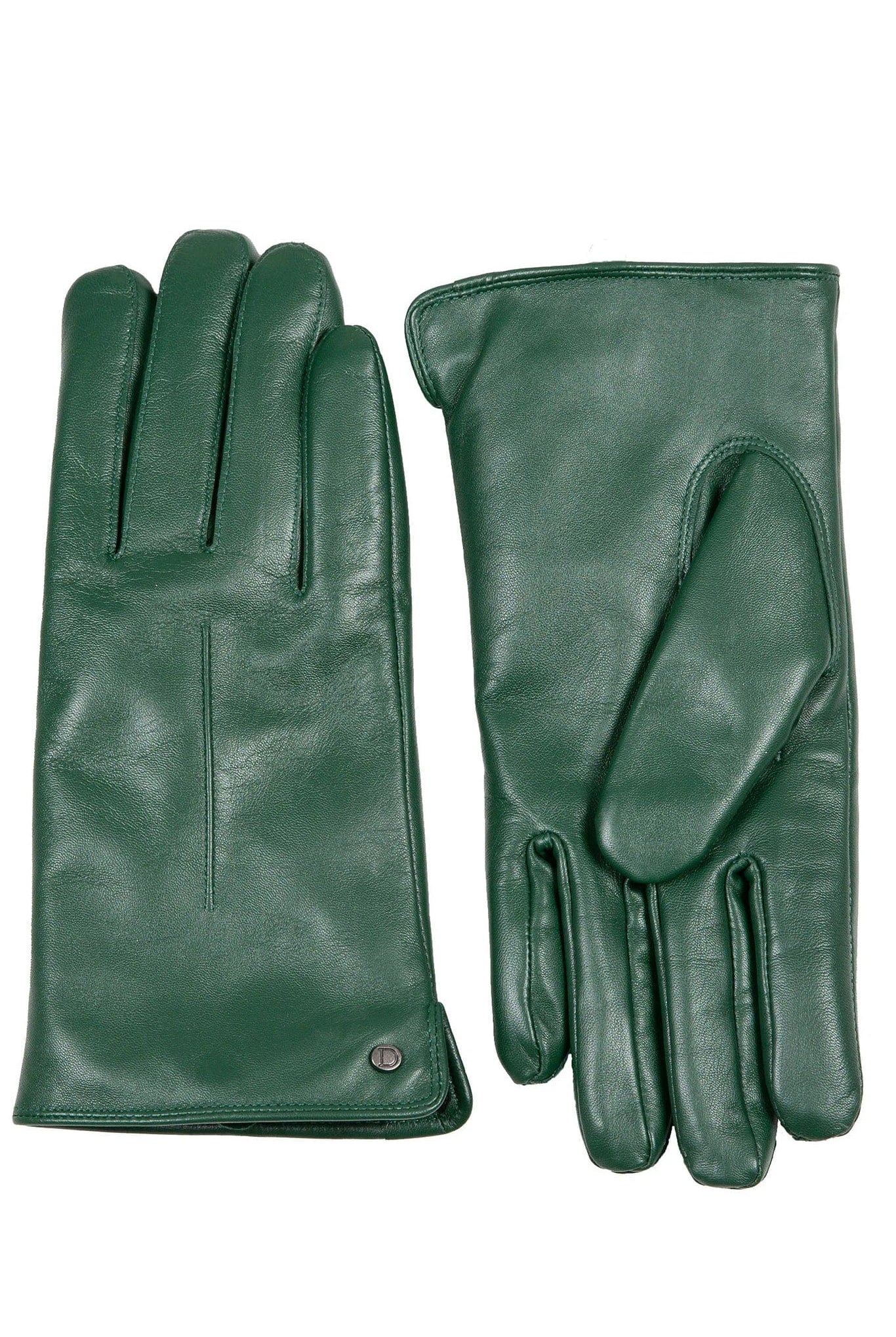 Dents Faux Fur-Lined Touchscreen Leather Gloves - Forest