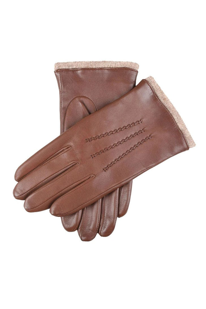 Dents Lorraine Wool Lined Leather Gloves - Chestnut