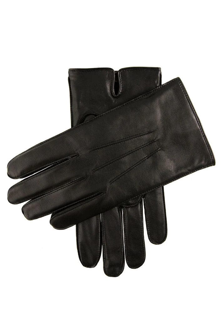 Dents Mens Hastings Leather Fleece Lined Gloves - Black