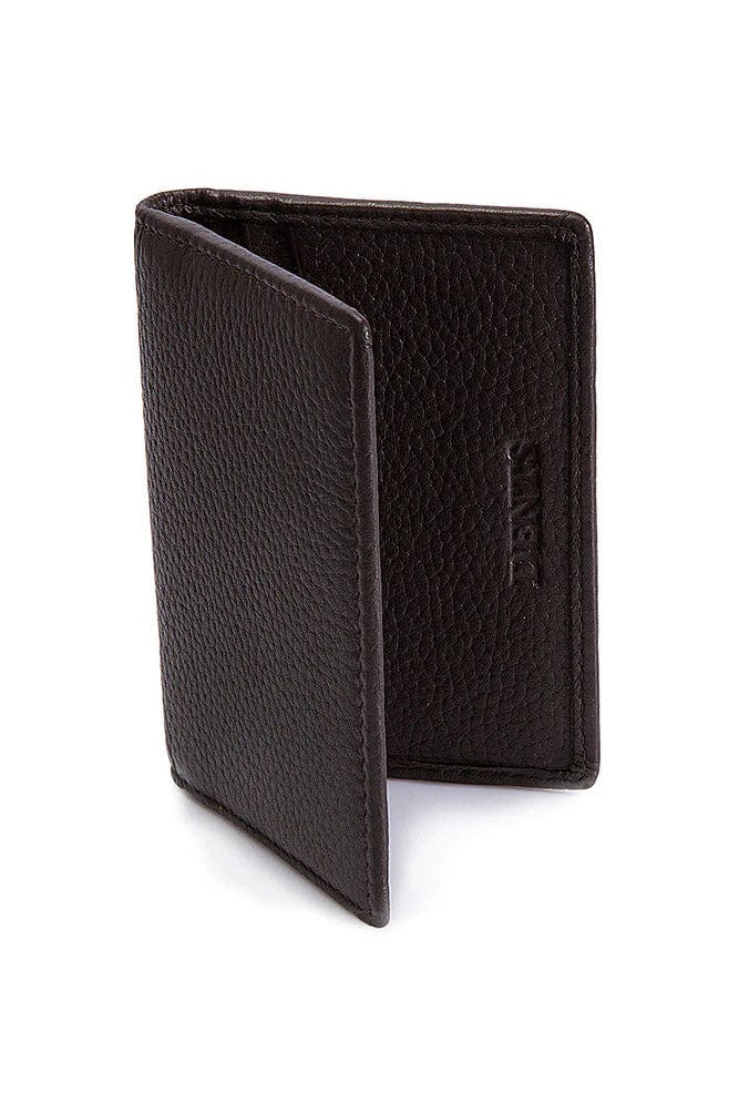 Dents Mens Pebble Grain Leather Card RFID Holder - Chocolate 23-5500_CHOC_OS