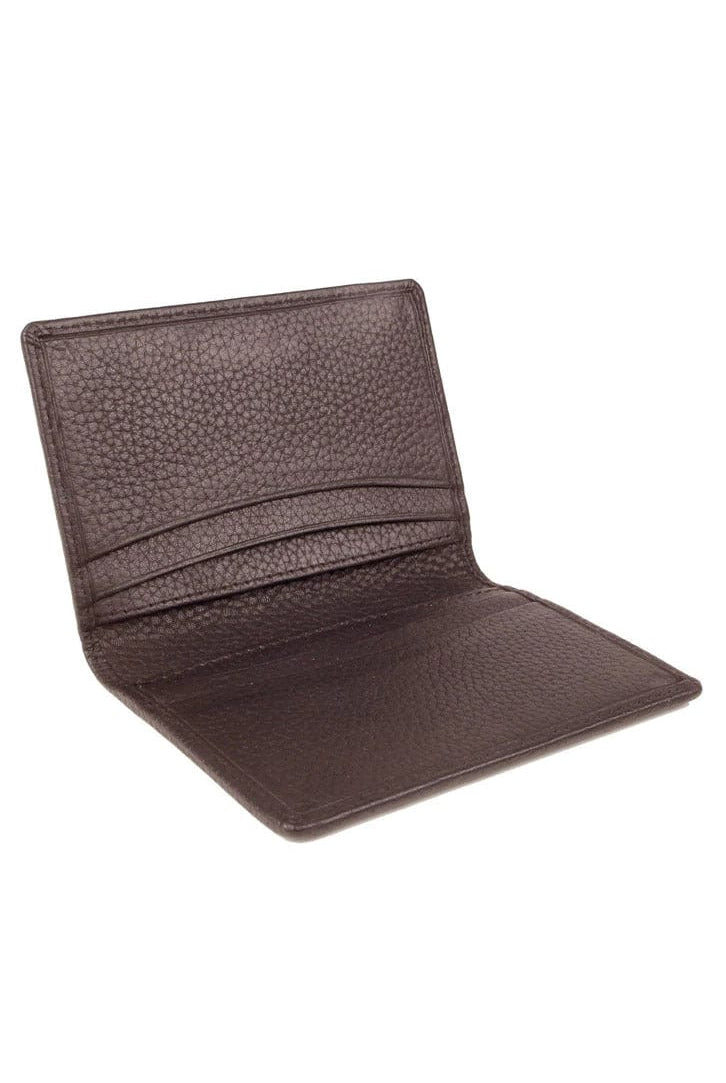 Dents Mens Pebble Grain Leather Card RFID Holder - Chocolate 23-5500_CHOC_OS