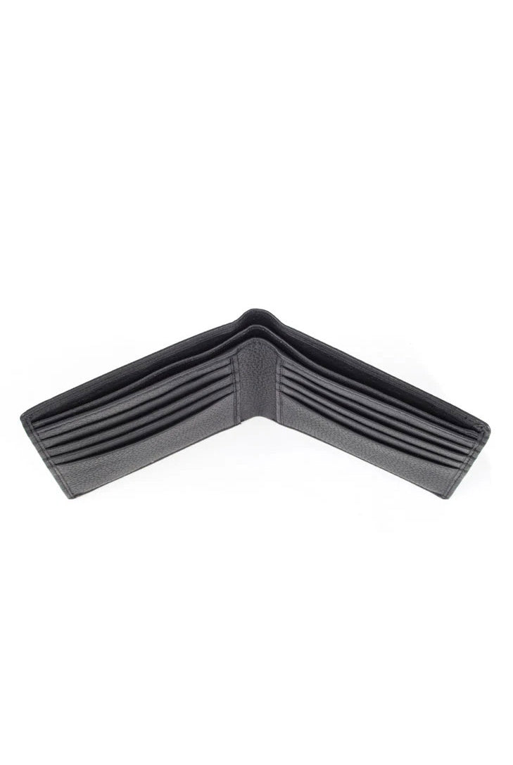 Dents Mens Pebble Grain Leather Slim RFID Billfold Wallet - Black 23-5501_BLACK_OS