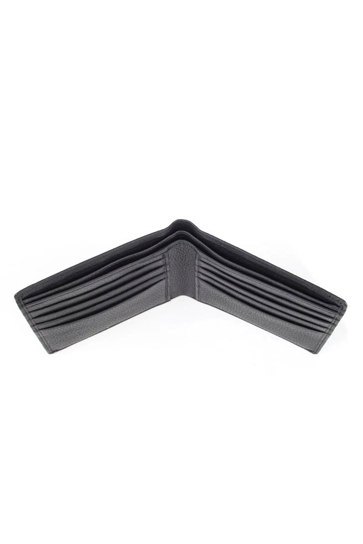 Dents Mens Pebble Grain Leather Slim RFID Billfold Wallet - Black 23-5501_BLACK_OS