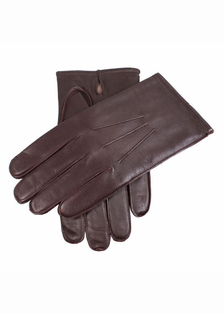 Dents Mens Windsor Warm Lined Hairsheep Leather Gloves - Brown