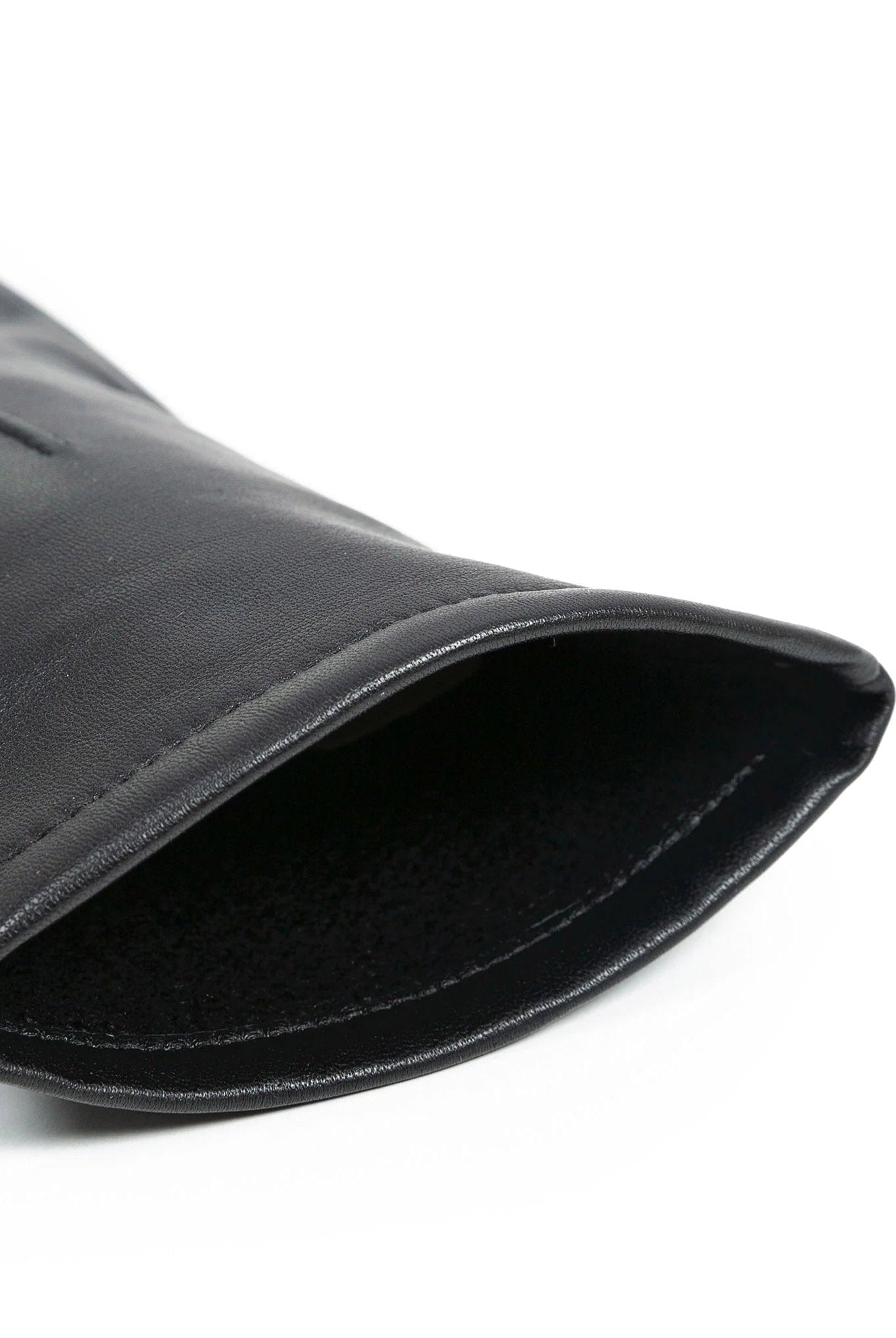 Dents Single Point Lined Leather Gloves - Black