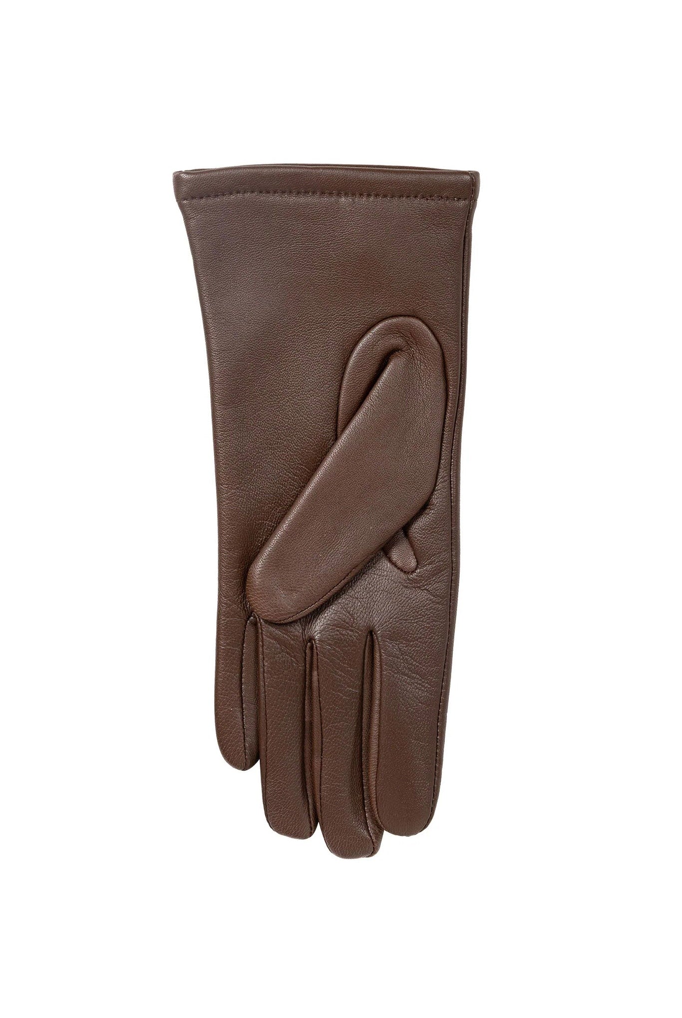 Dents Single Point Lined Leather Gloves - Chestnut