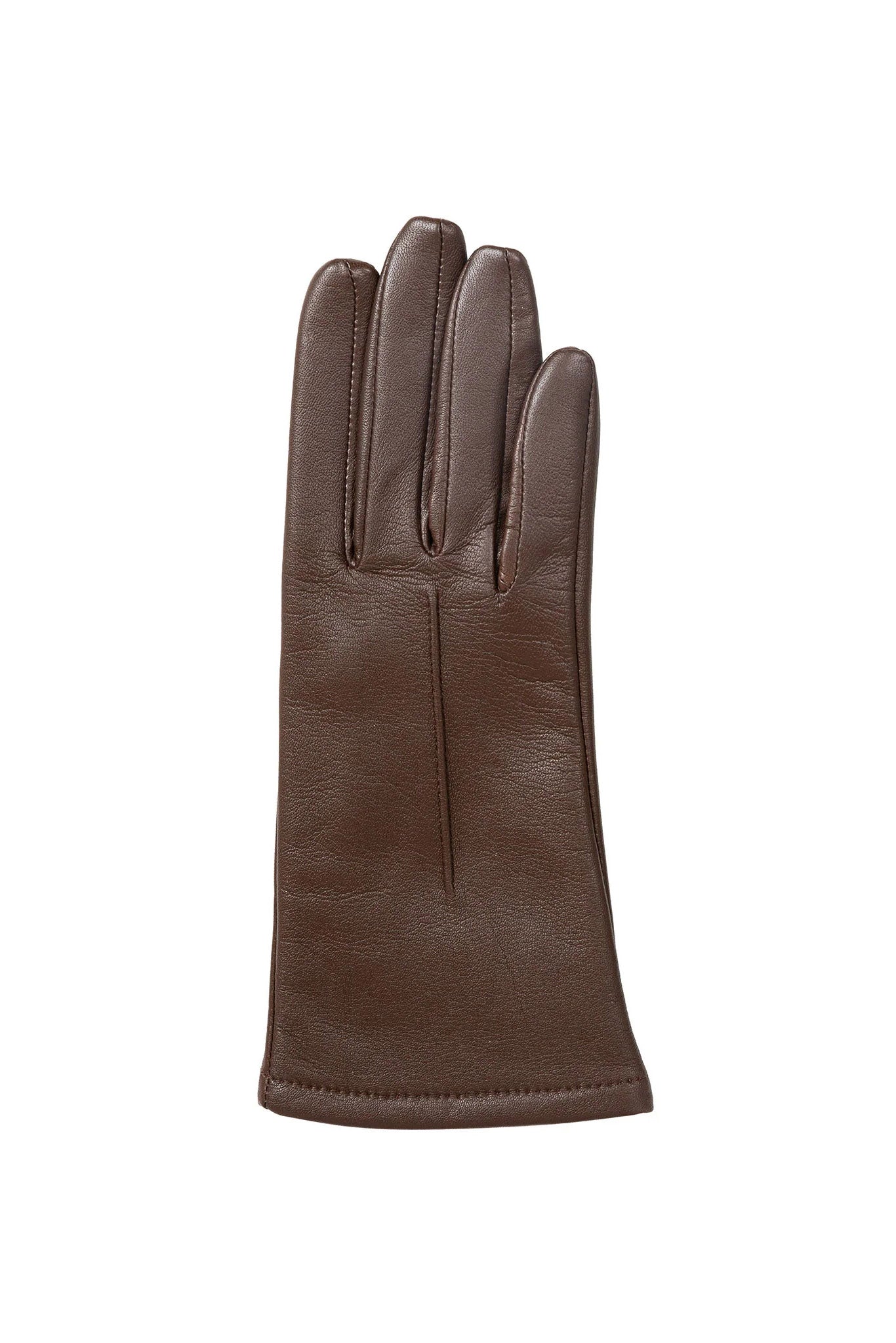 Dents Single Point Lined Leather Gloves - Chestnut