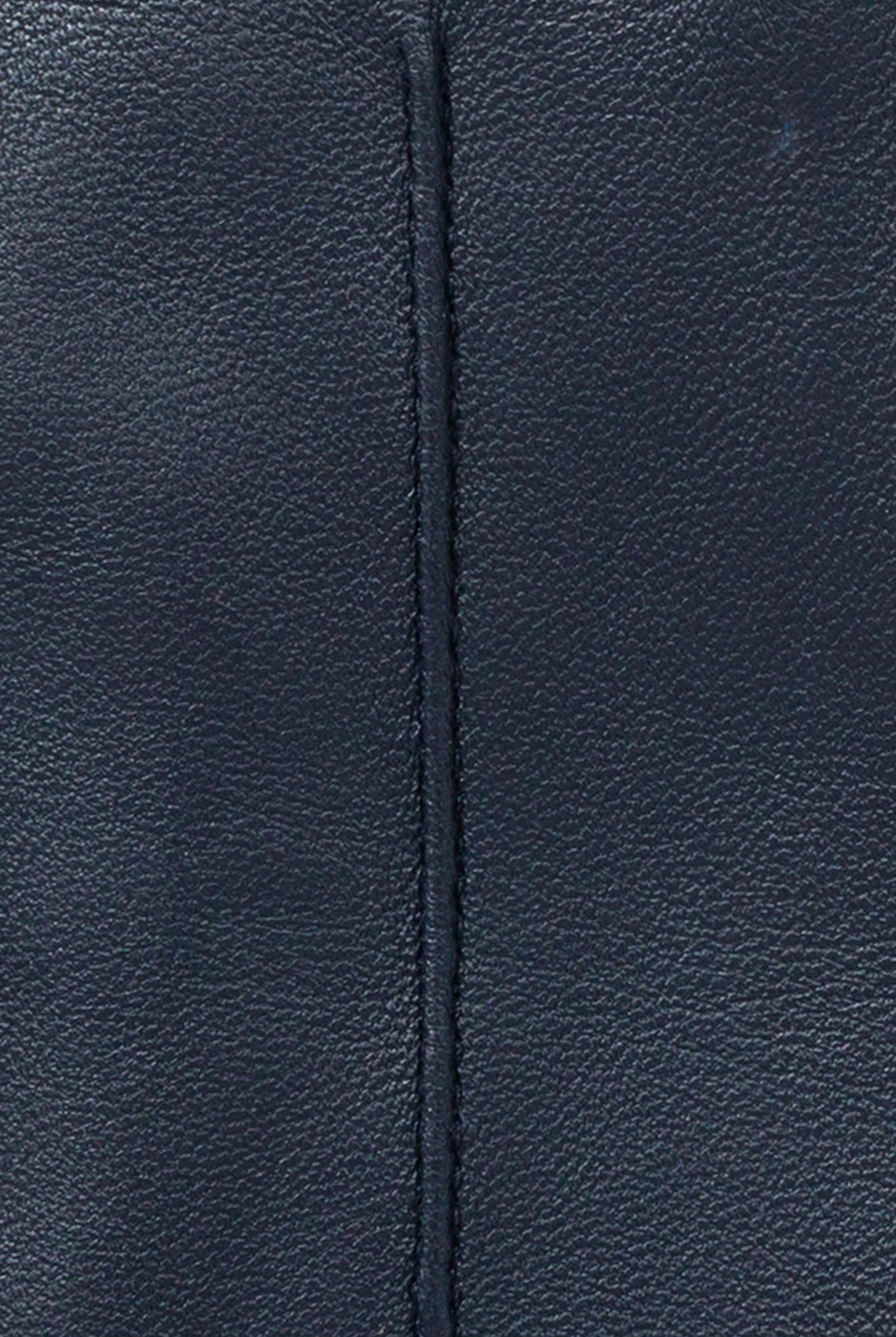 Dents Single Point Lined Leather Gloves - Navy