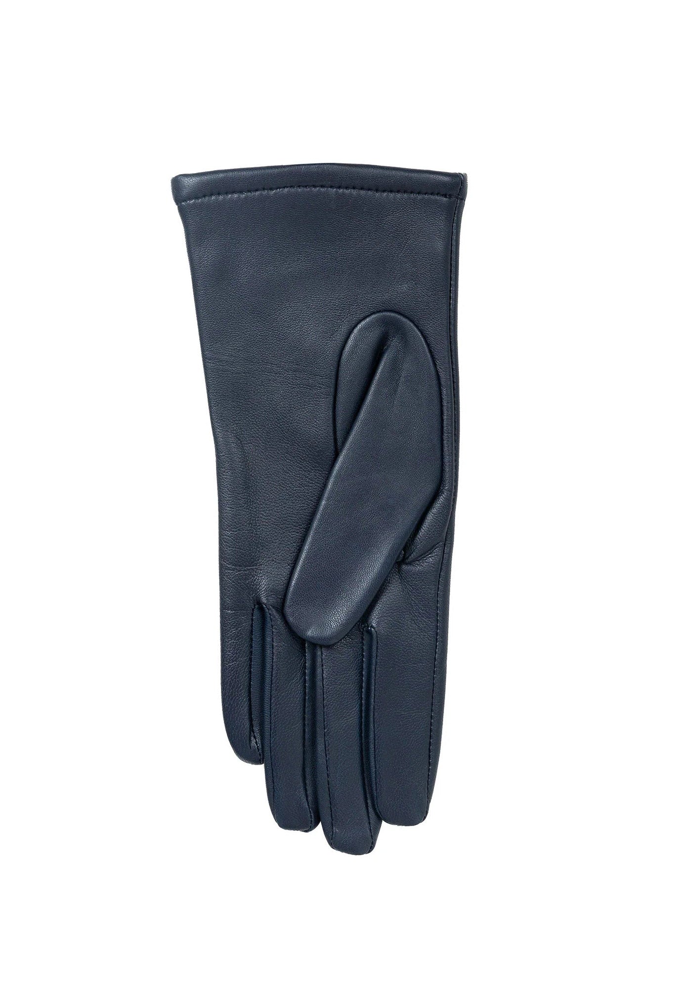 Dents Single Point Lined Leather Gloves - Navy