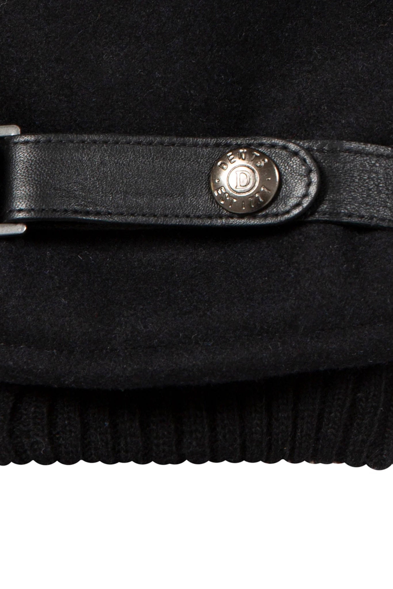 Dents Touchscreen Leather and Flannel Gloves - Black