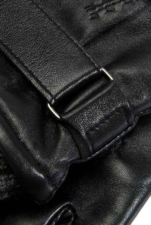 Dents Touchscreen Soft Wool Lined Leather Gloves - Black