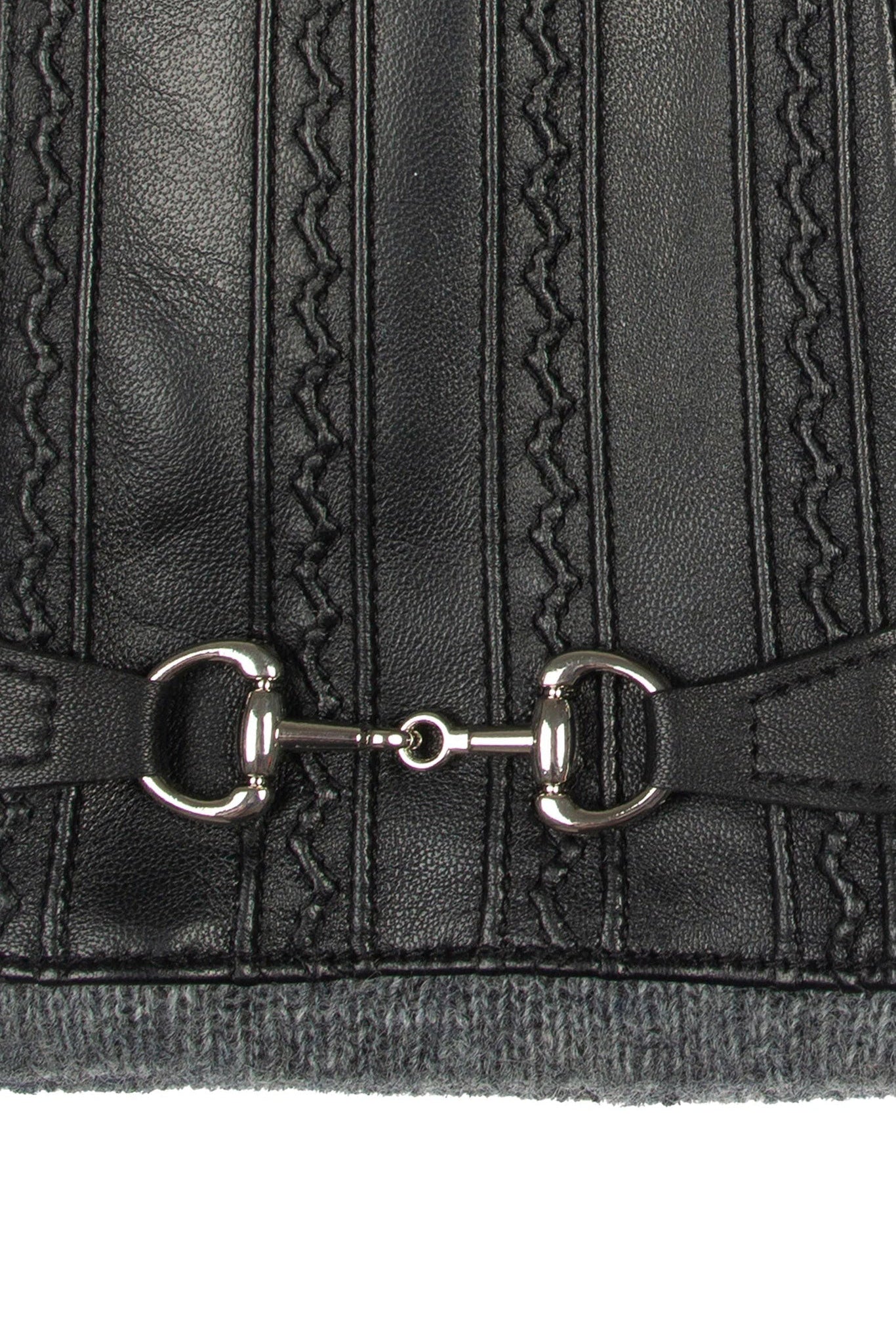 Dents Touchscreen Water-Resistant Wool Lined Leather Gloves - Black