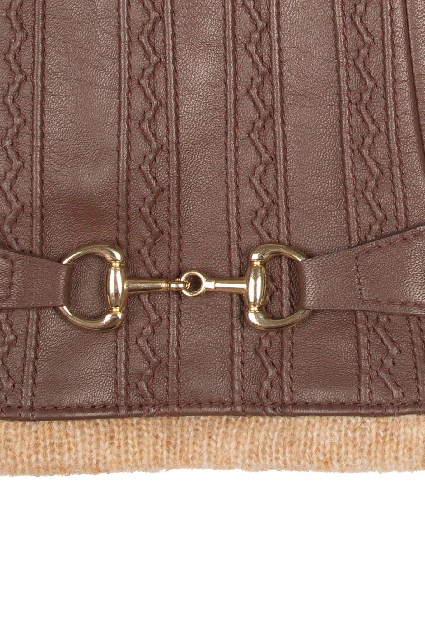 Dents Touchscreen Water-Resistant Wool Lined Leather Gloves - Chestnut