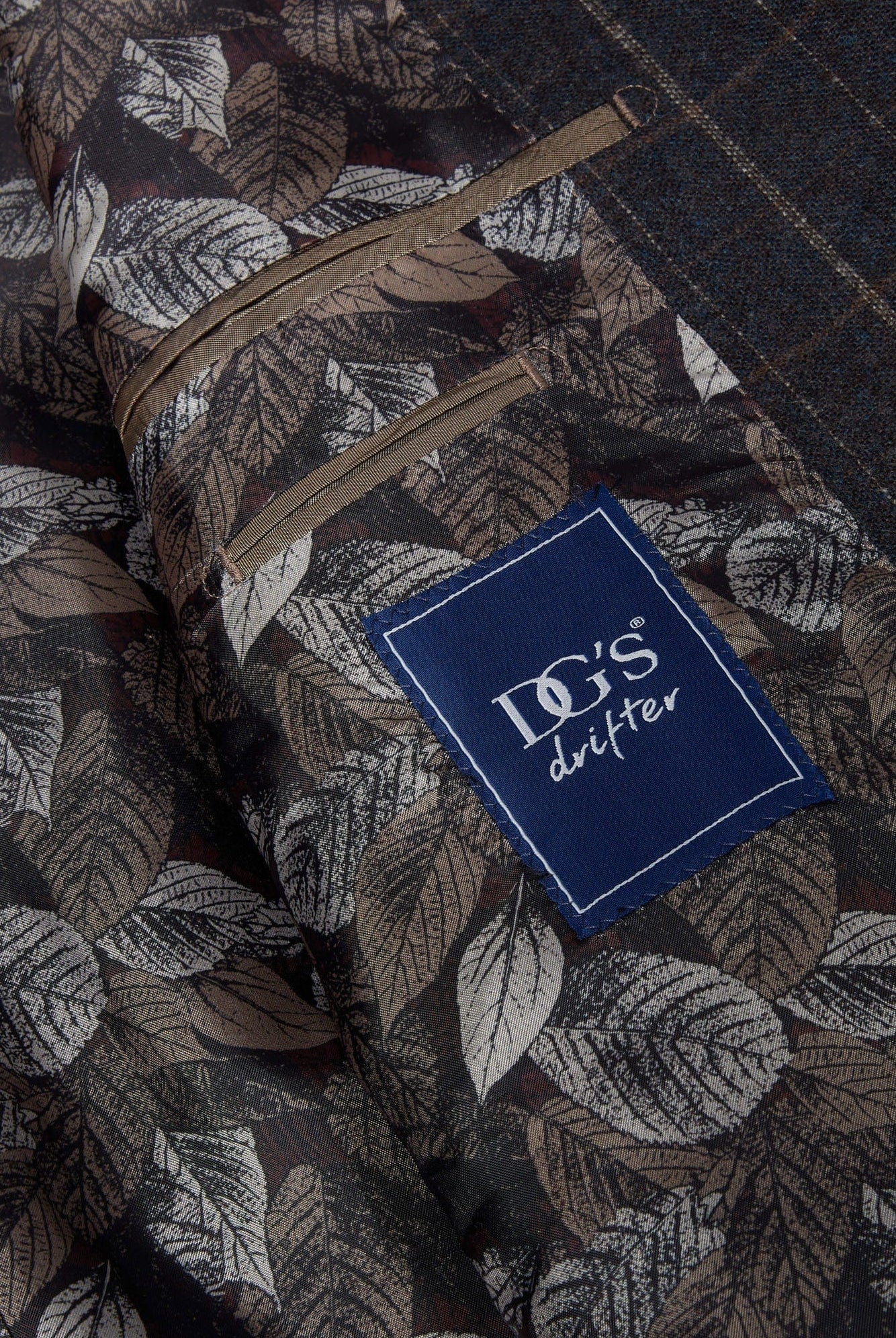 Douglas & Grahame Bordeaux Check Jacket - Blue/Brown