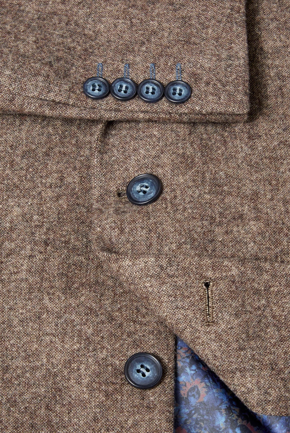 Douglas & Grahame Drifter Bordeaux Wool Melange Jacket - Soft Brown