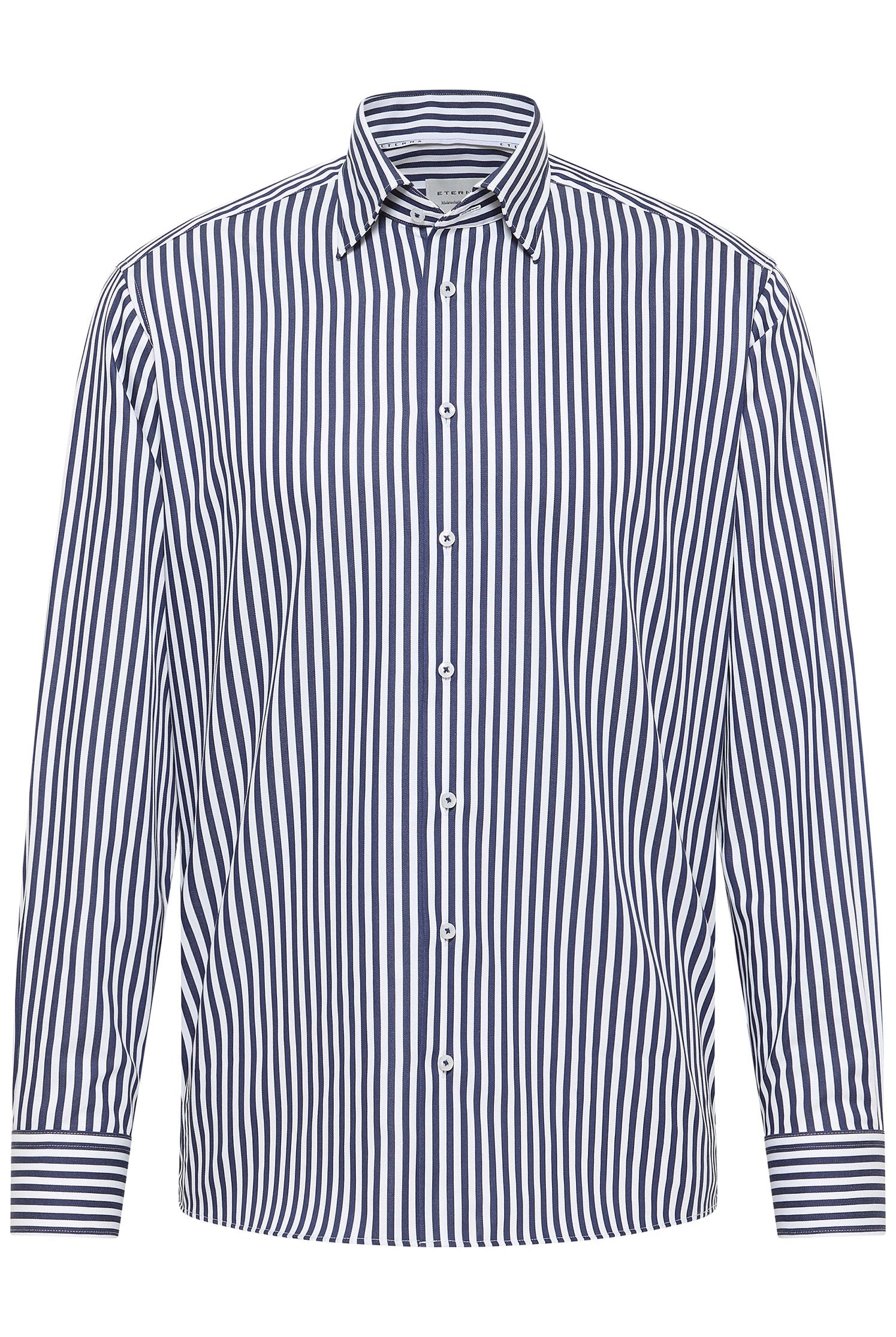 Eterna Modern Fit Bengal Stripe Shirt - Navy/White