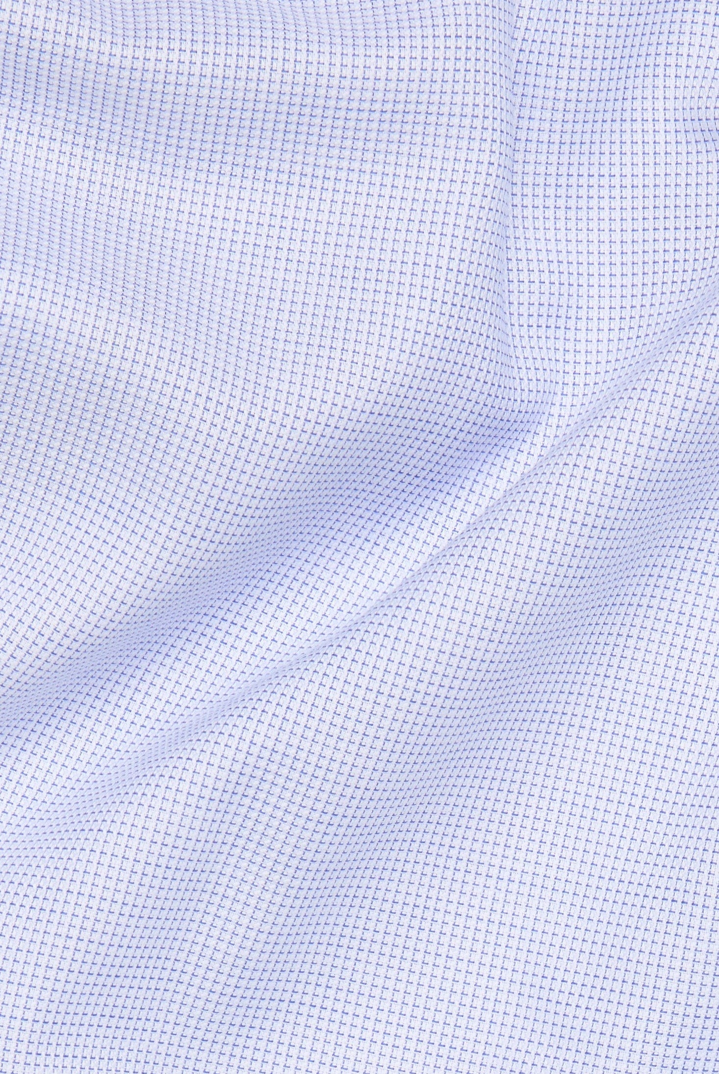 Eterna Modern Fit Micro Texture Long Sleeve Shirt - Blue