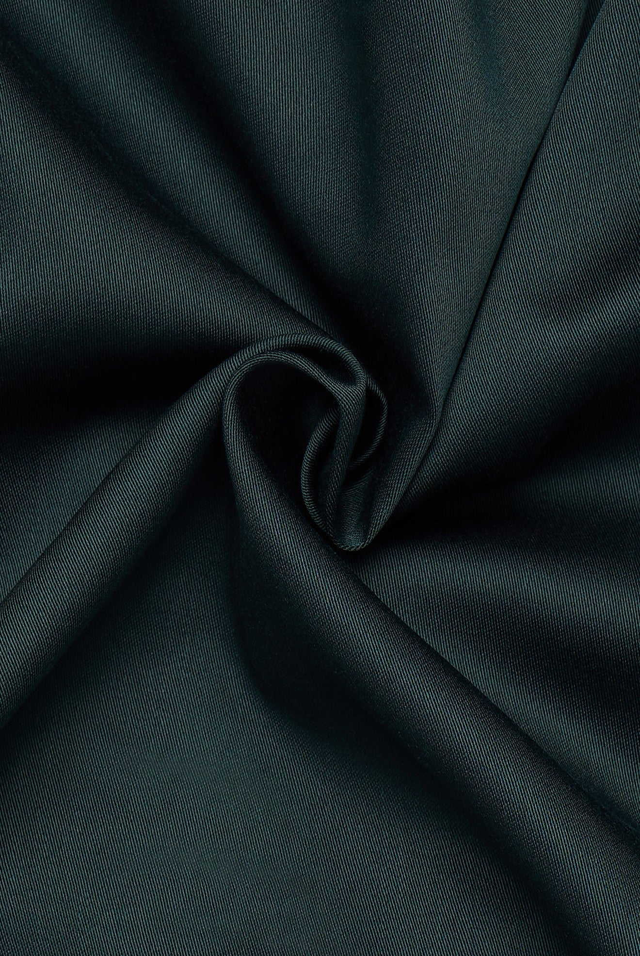 Eterna Modern Fit Plain Cotton Satin Shirt - Dark Green