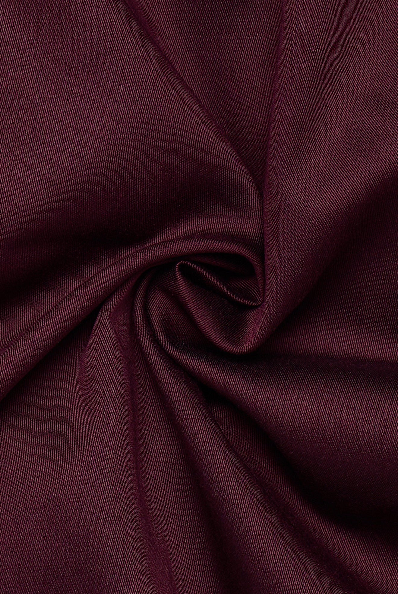 Eterna Modern Fit Plain Cotton Satin Shirt - Plum