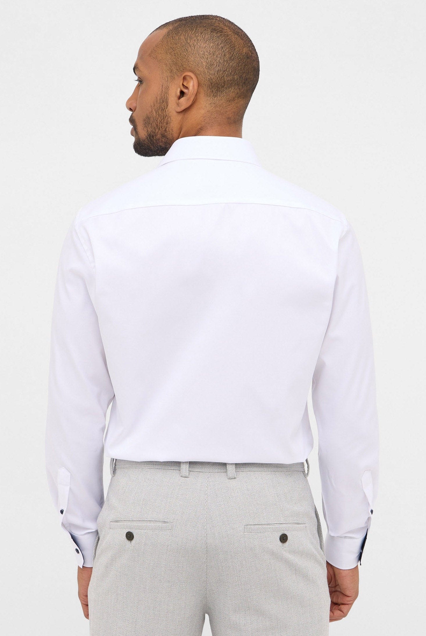 Eterna Modern Fit Plain Twill Cover Shirt - White