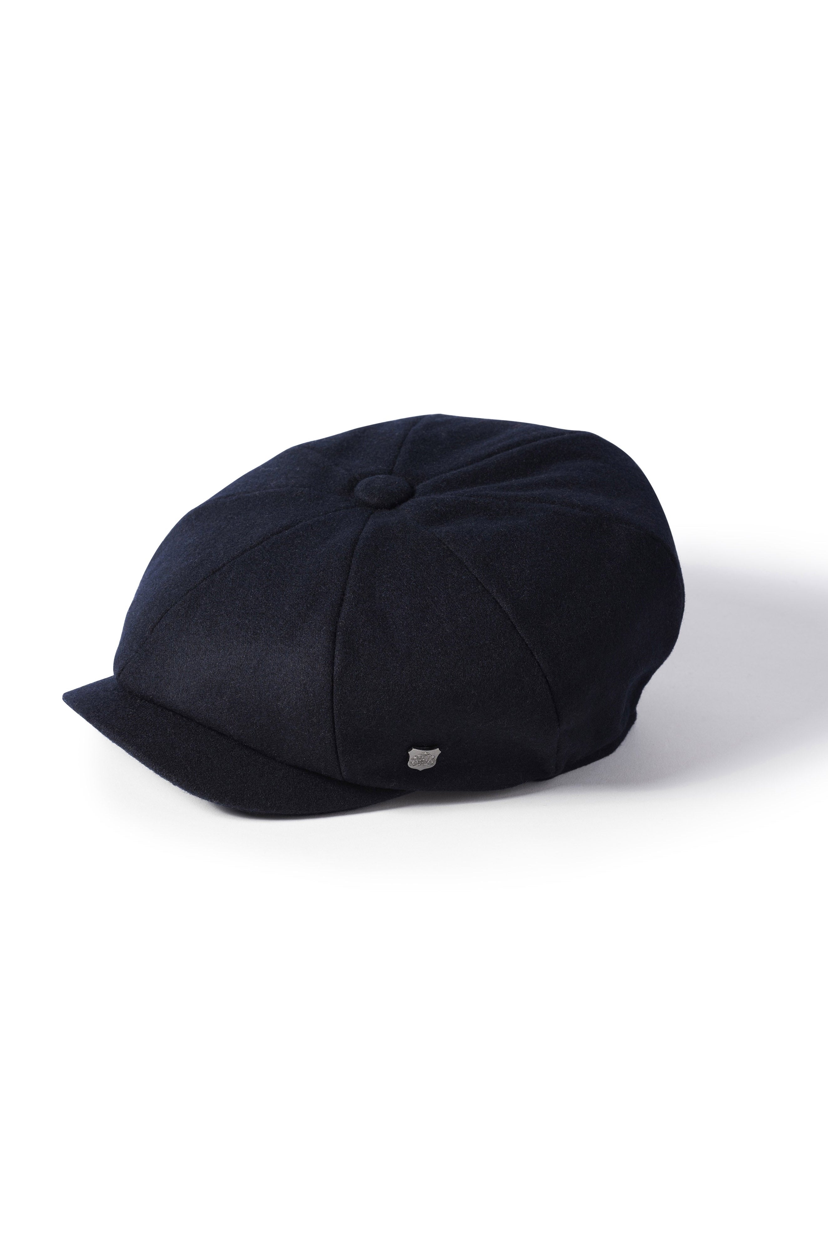 Failsworth Alfie Melton Bakerboy Wool Blend Cap - Navy