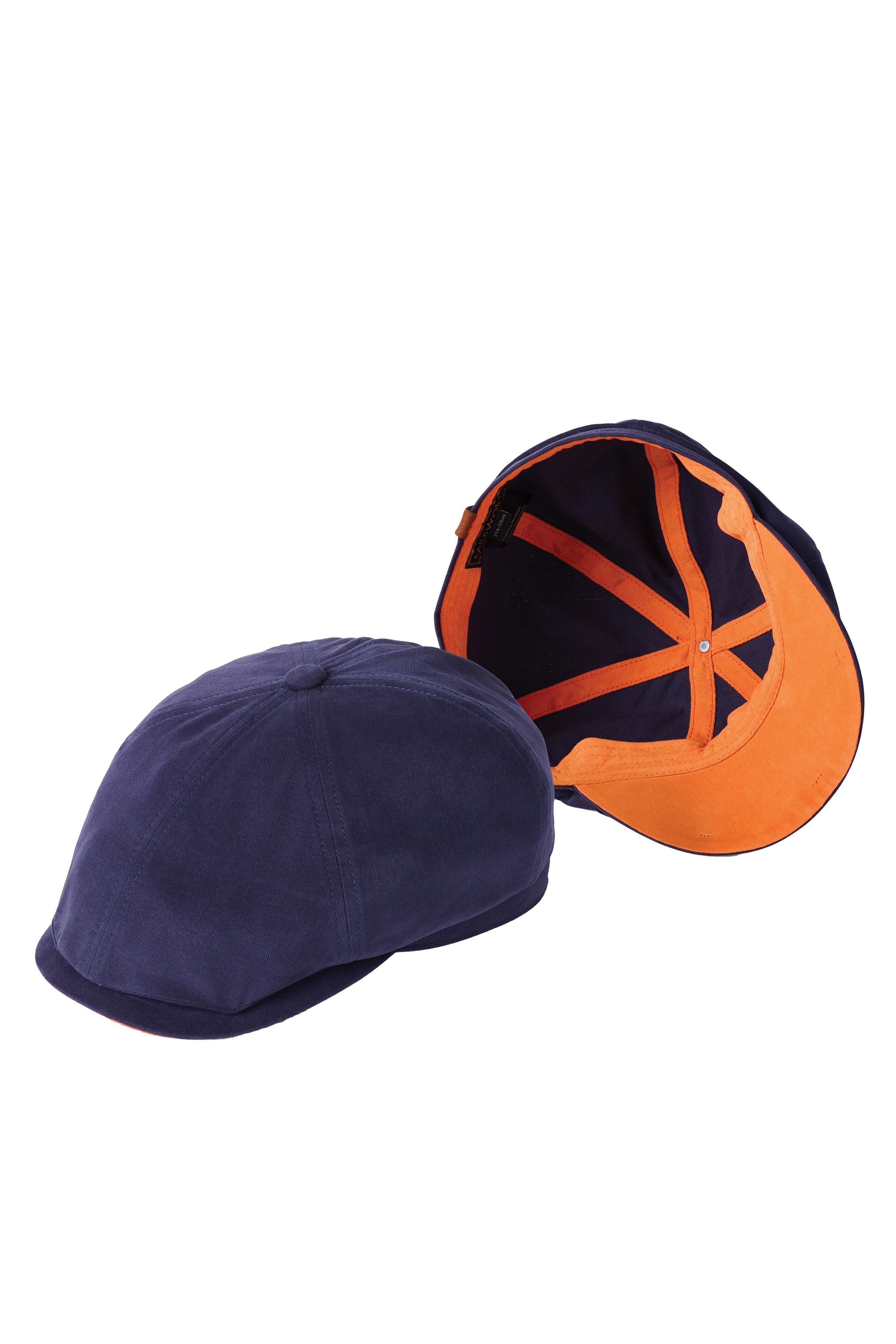 Failsworth Hudson Cotton Canvas Newsboy Cap - Navy/Tango