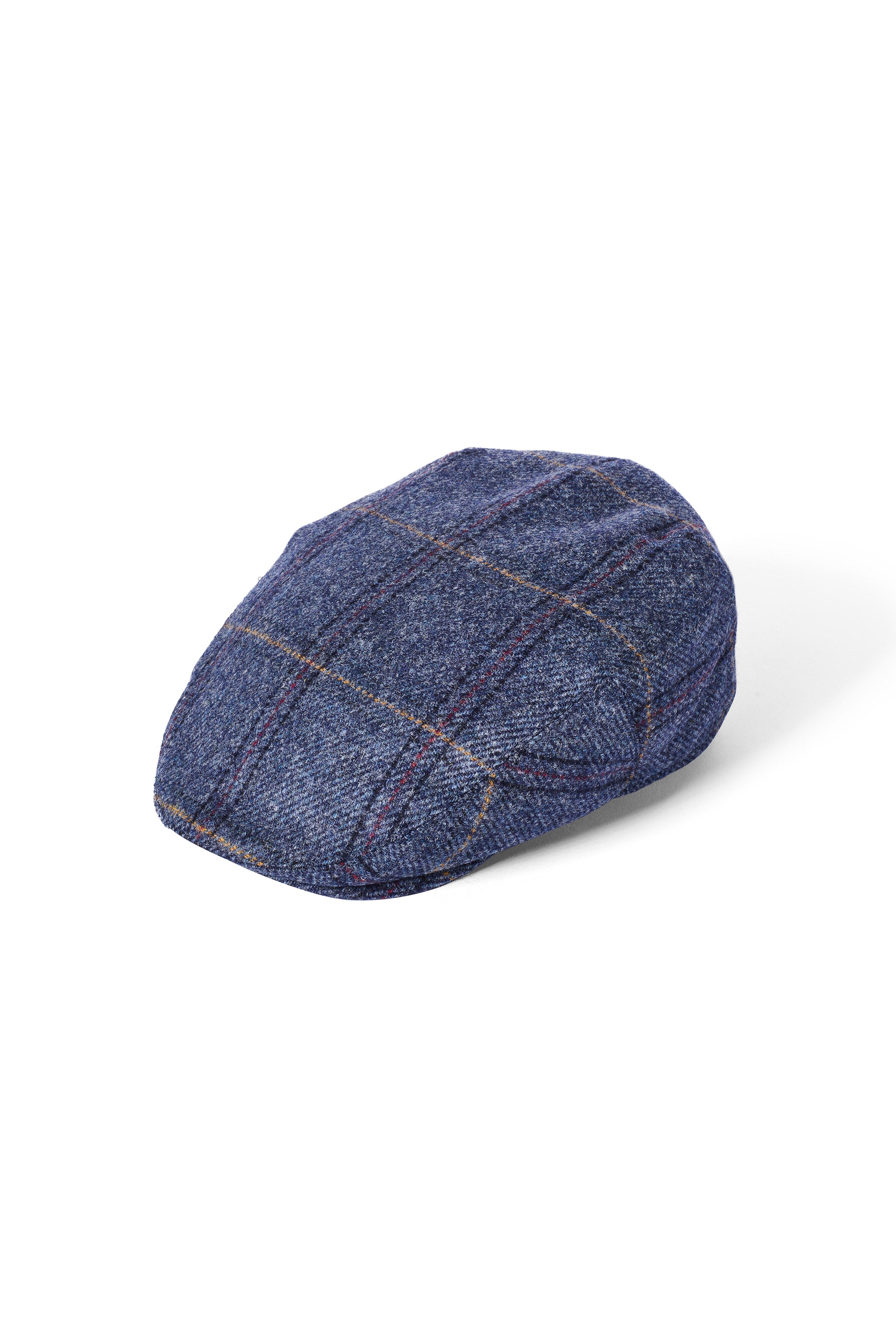 Failsworth Newbury Check Flat Cap - Blue Check