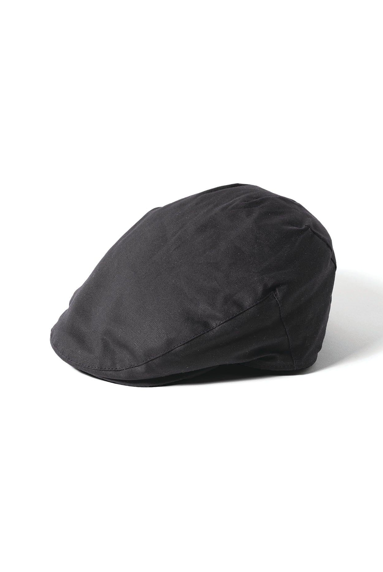 Failsworth Plain Wax Flat Cap - Black