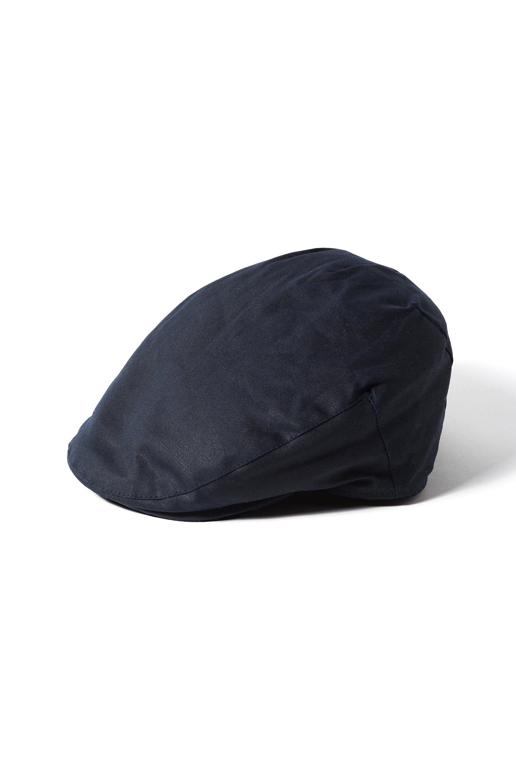 Failsworth Plain Wax Flat Cap - Navy