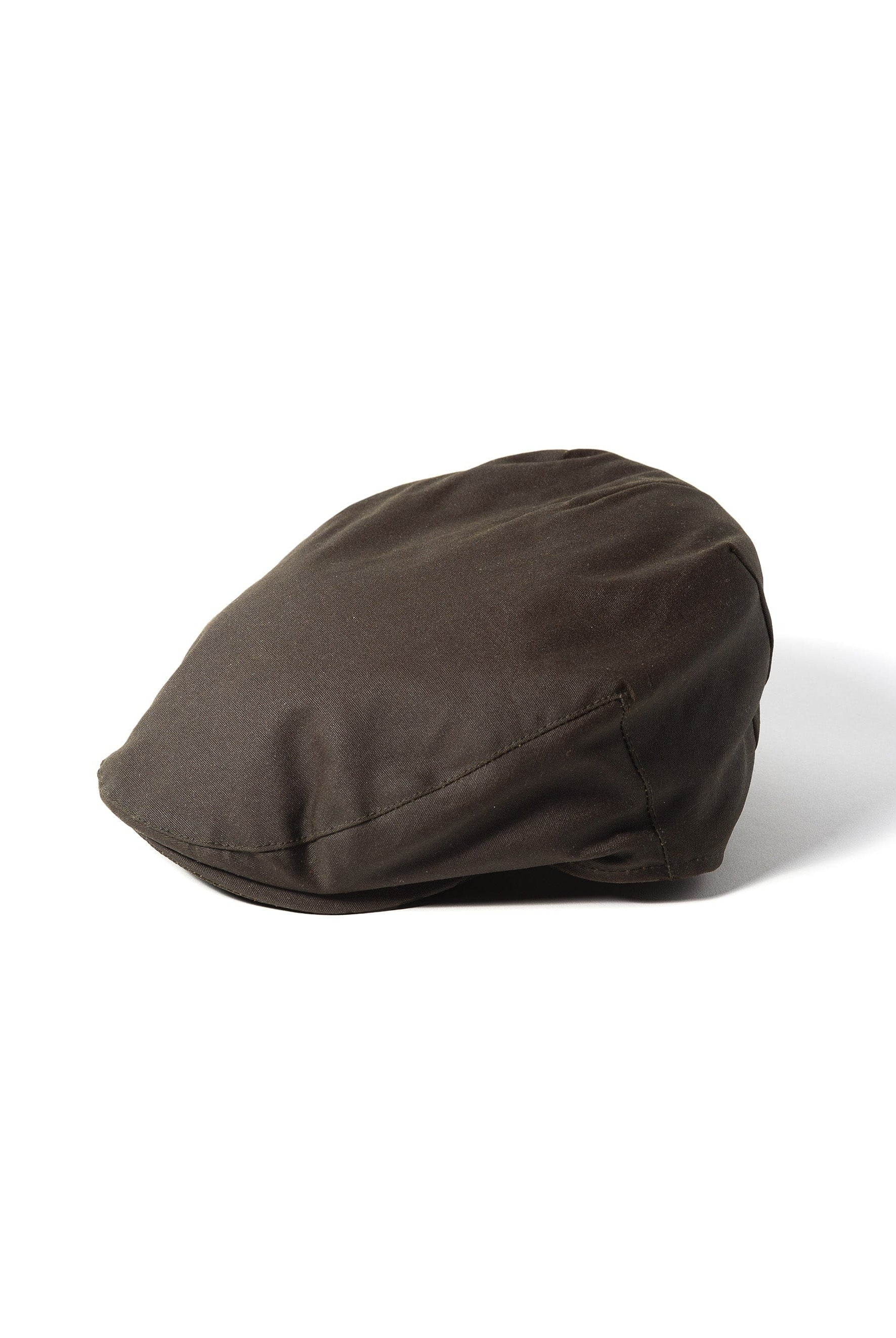 Failsworth Plain Wax Flat Cap - Olive