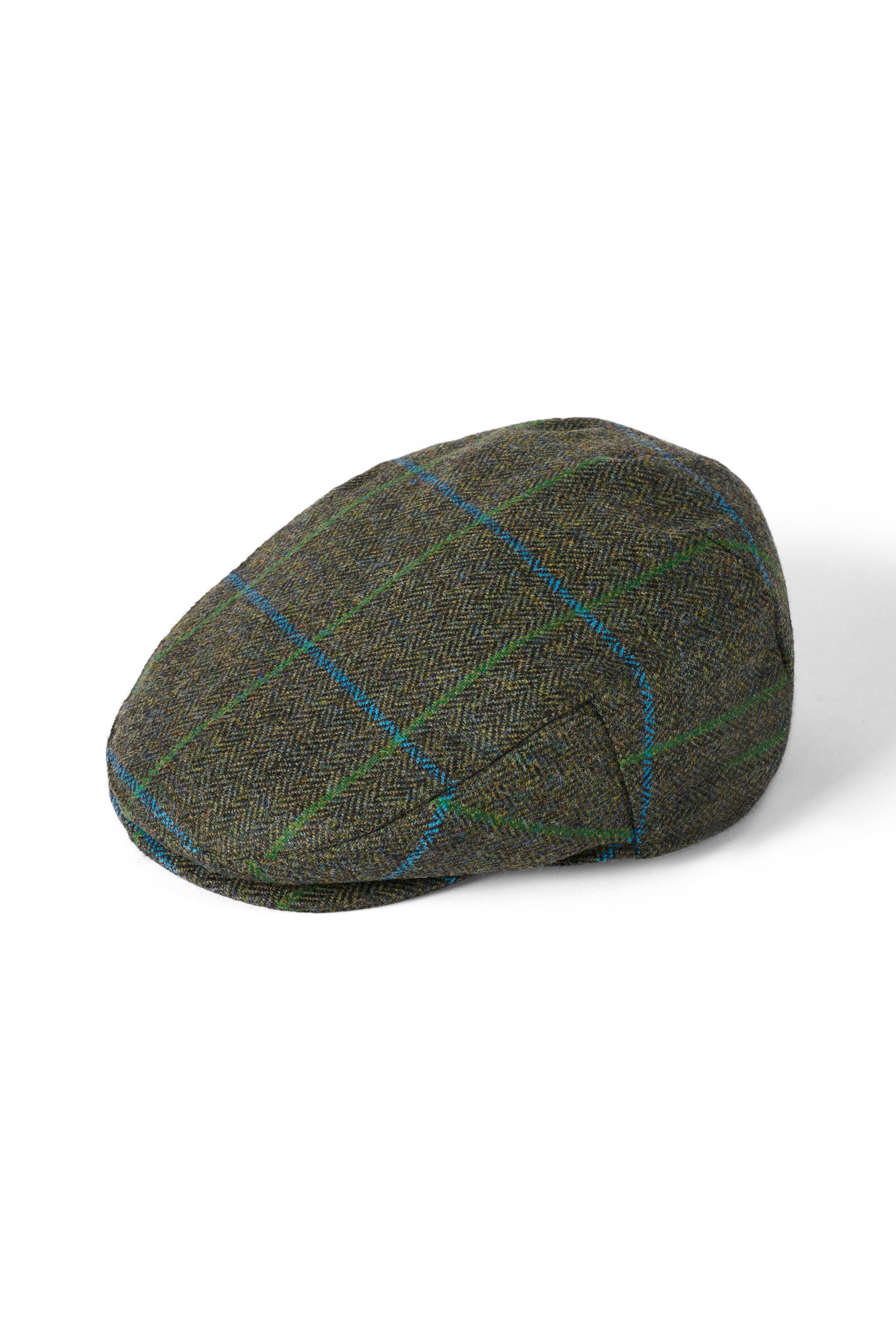 Failsworth Tweed Porelle Waterproof Cap - Green/Blue