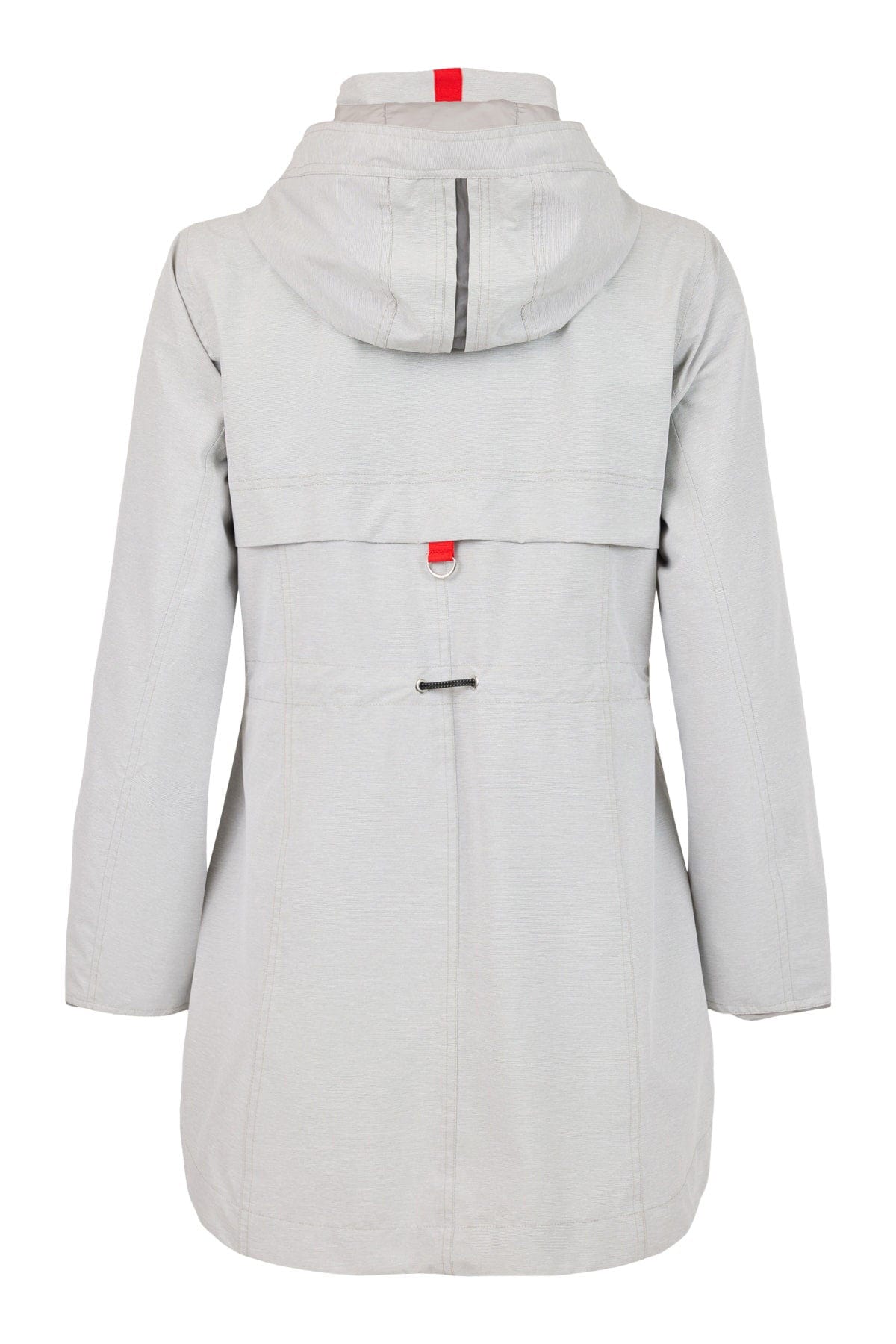Frandsen Water Repellent Long Line Jacket - Grey/Red