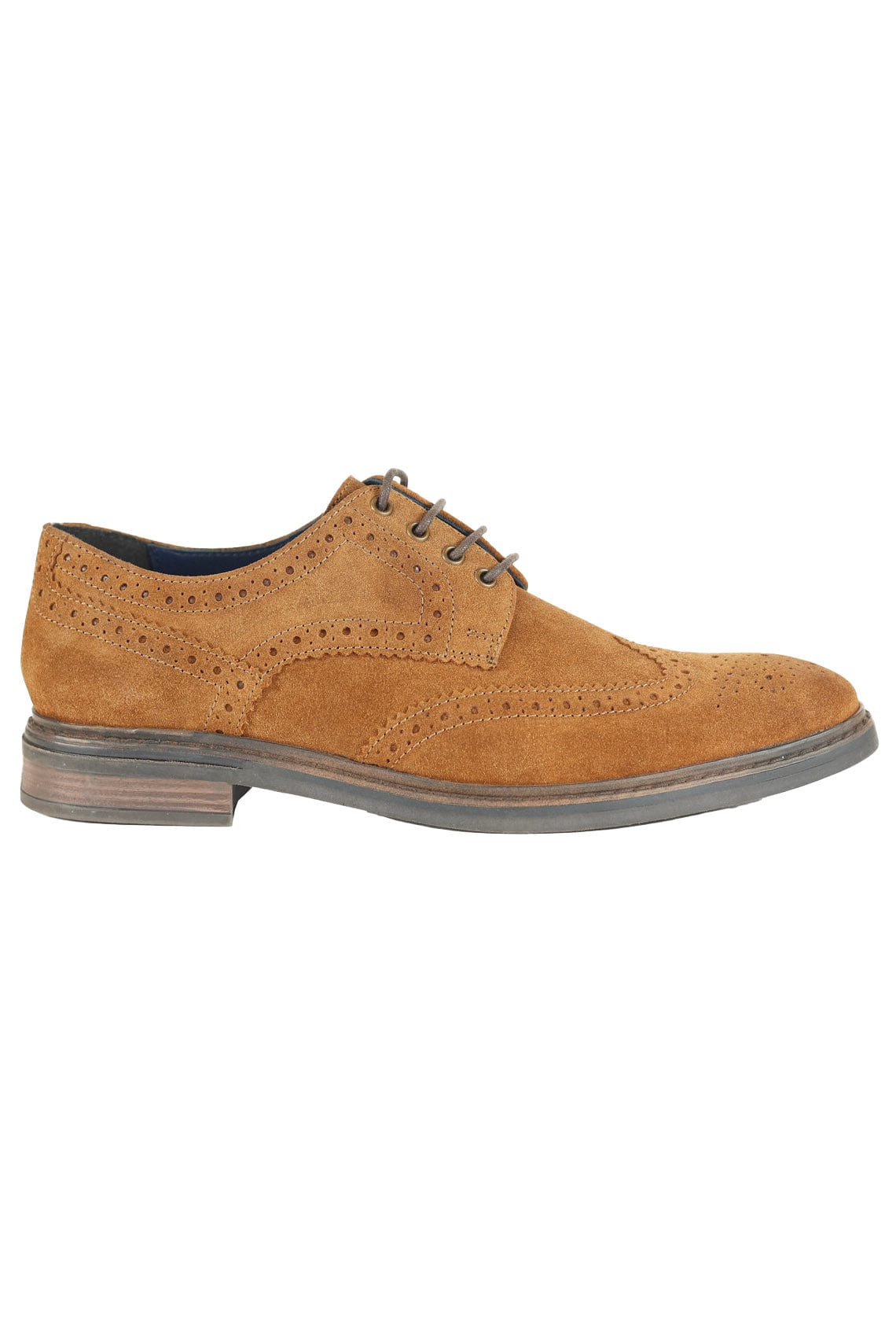 FRONT Balham Suede Leather Brogues - Brown