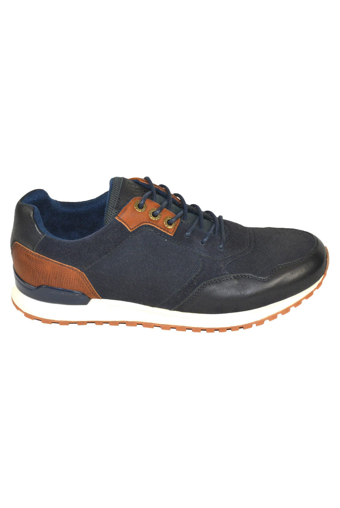 FRONT Chicago Leather Trainers - Navy