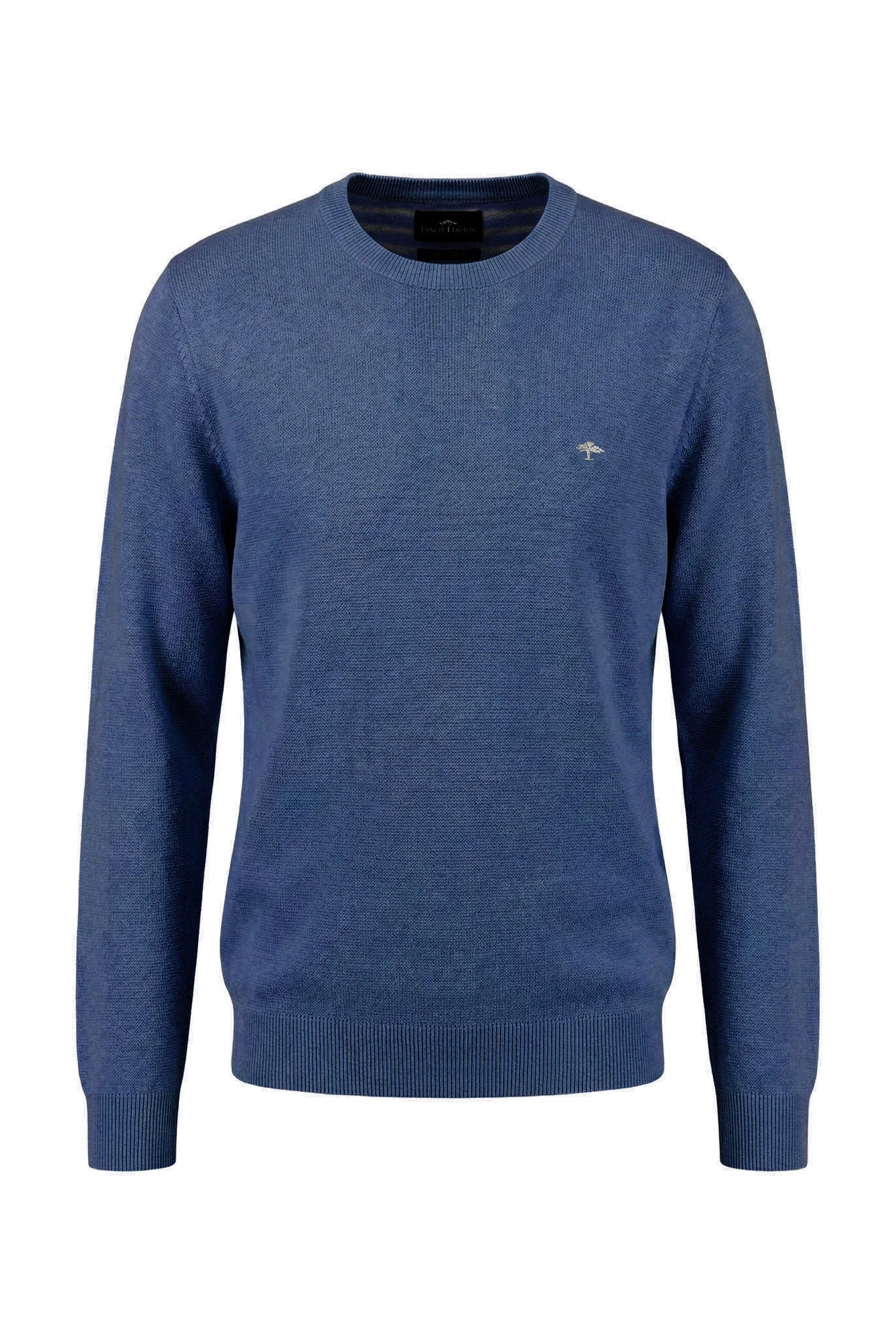Fynch Hatton Air Cotton Crew Neck Jumper - Midnight